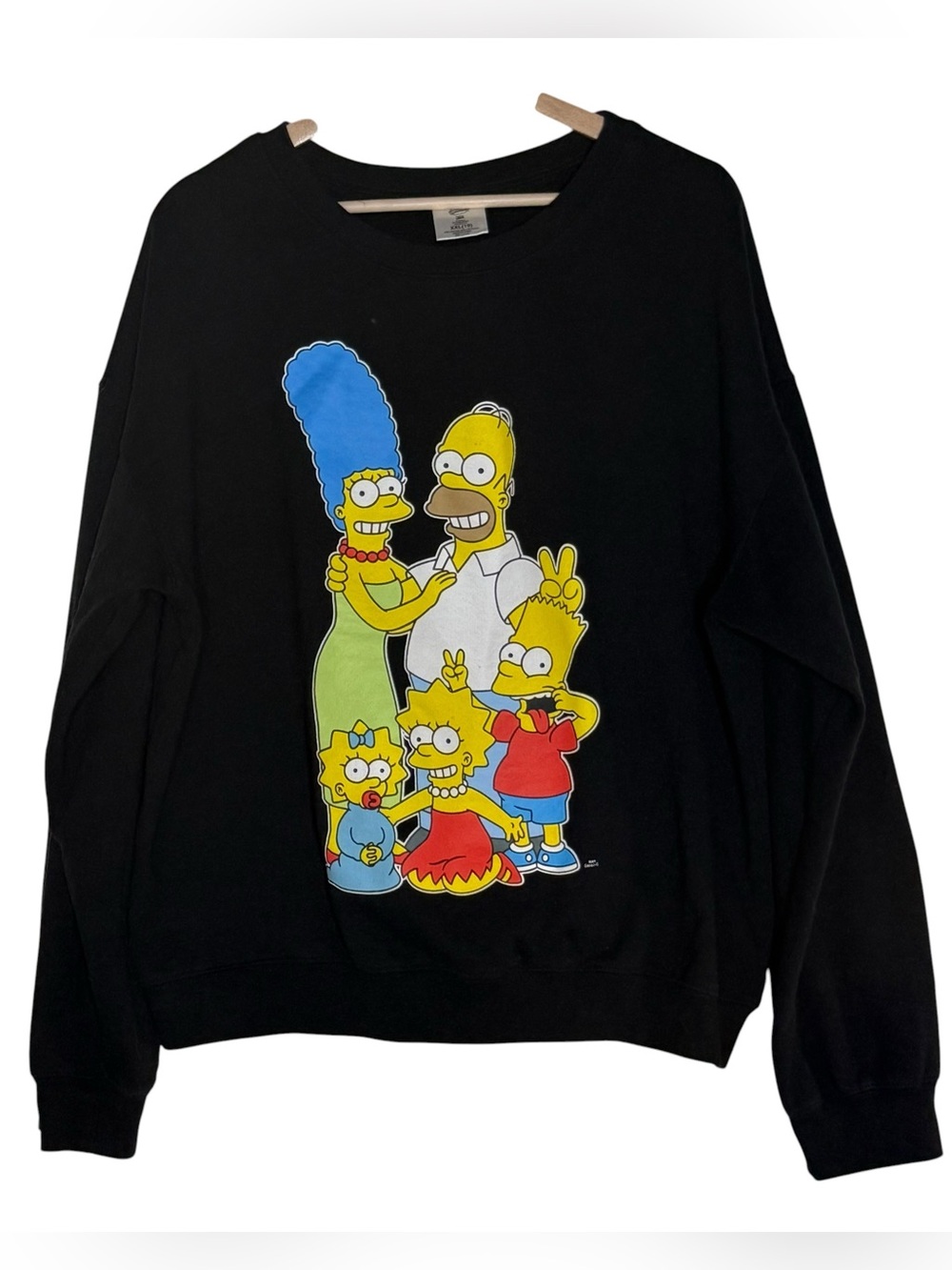 The Simpsons Graphic Crewneck Sweatshirt Youth Size XXL Bart Homer Marge Lisa